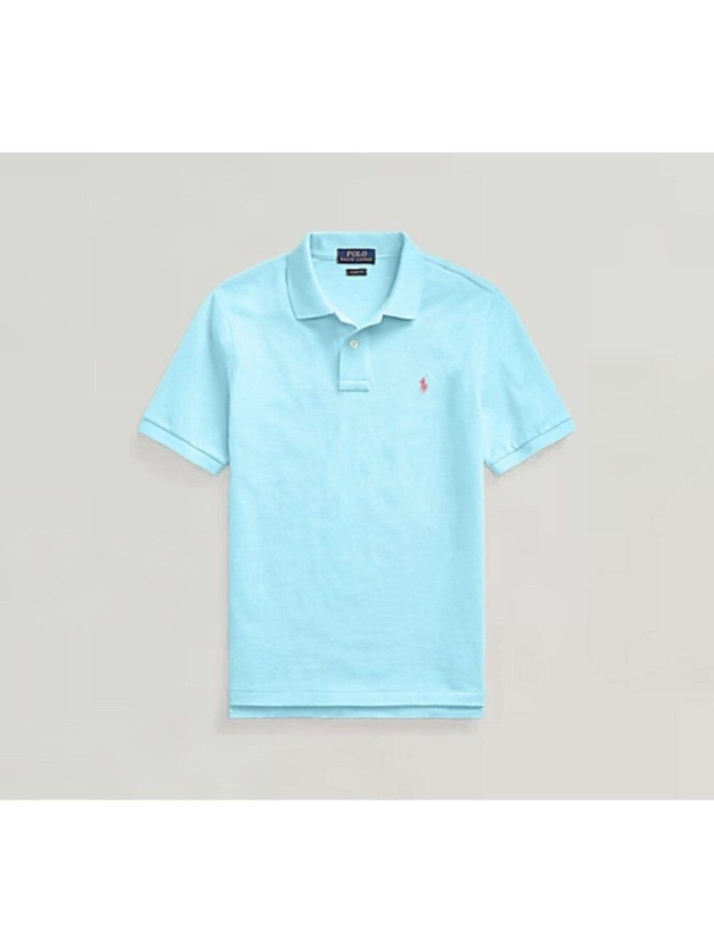 Polo Ralph Lauren Boys Solid Light Blue Short Sleeve Polo Shirt Medium 10 12